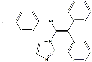 4-chloro-N-[1-(1H-imidazol-1-yl)-2,2-diphenylvinyl]aniline,,结构式