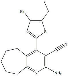 2-amino-4-(4-bromo-5-ethyl-2-thienyl)-6,7,8,9-tetrahydro-5H-cyclohepta[b]pyridine-3-carbonitrile