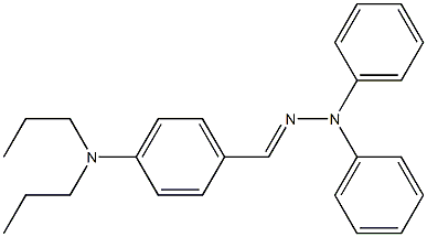 4-(dipropylamino)benzaldehyde diphenylhydrazone 化学構造式