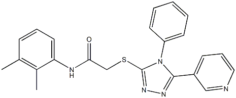 N-(2,3-dimethylphenyl)-2-{[4-phenyl-5-(3-pyridinyl)-4H-1,2,4-triazol-3-yl]sulfanyl}acetamide Structure