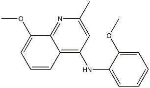 N-(8-methoxy-2-methyl-4-quinolinyl)-N-(2-methoxyphenyl)amine Struktur