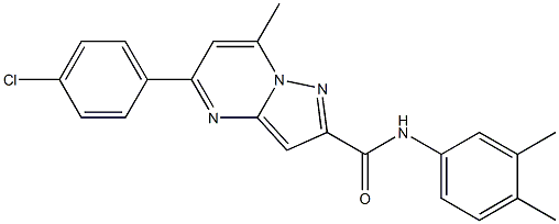 5-(4-chlorophenyl)-N-(3,4-dimethylphenyl)-7-methylpyrazolo[1,5-a]pyrimidine-2-carboxamide Struktur