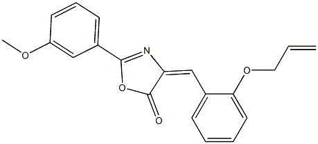 4-[2-(allyloxy)benzylidene]-2-(3-methoxyphenyl)-1,3-oxazol-5(4H)-one,,结构式