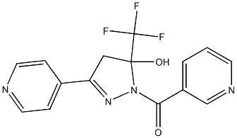 3-(4-pyridinyl)-1-(3-pyridinylcarbonyl)-5-(trifluoromethyl)-4,5-dihydro-1H-pyrazol-5-ol