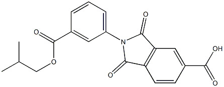 2-[3-(isobutoxycarbonyl)phenyl]-1,3-dioxo-5-isoindolinecarboxylic acid Struktur