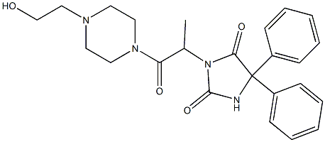 3-{2-[4-(2-hydroxyethyl)-1-piperazinyl]-1-methyl-2-oxoethyl}-5,5-diphenyl-2,4-imidazolidinedione