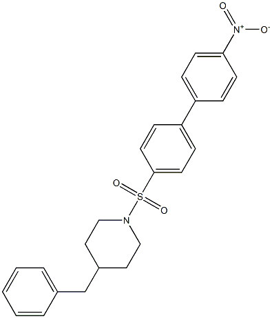 4-benzyl-1-({4'-nitro[1,1'-biphenyl]-4-yl}sulfonyl)piperidine,,结构式