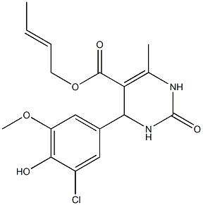 2-butenyl 4-(3-chloro-4-hydroxy-5-methoxyphenyl)-6-methyl-2-oxo-1,2,3,4-tetrahydro-5-pyrimidinecarboxylate|