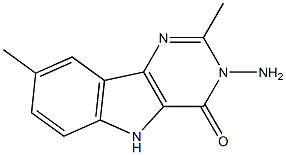 3-amino-2,8-dimethyl-3,5-dihydro-4H-pyrimido[5,4-b]indol-4-one Structure