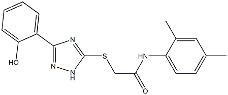 N-(2,4-dimethylphenyl)-2-{[3-(2-hydroxyphenyl)-1H-1,2,4-triazol-5-yl]sulfanyl}acetamide Struktur