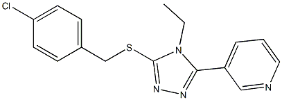 4-chlorobenzyl 4-ethyl-5-(3-pyridinyl)-4H-1,2,4-triazol-3-yl sulfide,,结构式