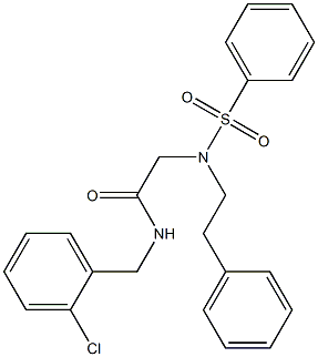 N-(2-chlorobenzyl)-2-[(2-phenylethyl)(phenylsulfonyl)amino]acetamide