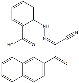 2-{2-[1-cyano-2-(2-naphthyl)-2-oxoethylidene]hydrazino}benzoic acid Structure