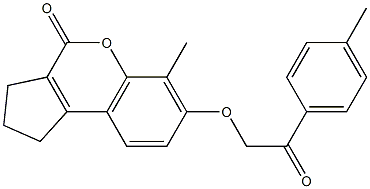 6-methyl-7-[2-(4-methylphenyl)-2-oxoethoxy]-2,3-dihydrocyclopenta[c]chromen-4(1H)-one Structure