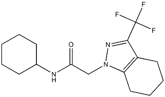 N-cyclohexyl-2-[3-(trifluoromethyl)-4,5,6,7-tetrahydro-1H-indazol-1-yl]acetamide Structure