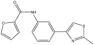 N-[3-(2-methyl-1,3-thiazol-4-yl)phenyl]-2-furamide 结构式