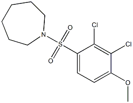 4-(1-azepanylsulfonyl)-2,3-dichlorophenyl methyl ether 结构式