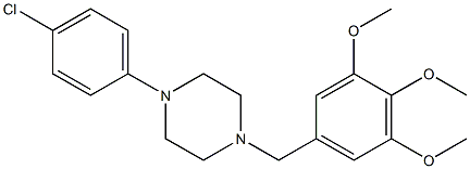 1-(4-chlorophenyl)-4-(3,4,5-trimethoxybenzyl)piperazine Struktur