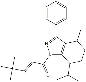 1-(4,4-dimethyl-2-pentenoyl)-7-isopropyl-4-methyl-3-phenyl-4,5,6,7-tetrahydro-1H-indazole