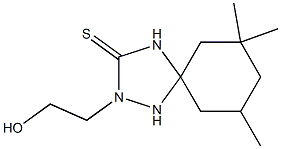 2-(2-hydroxyethyl)-7,7,9-trimethyl-1,2,4-triazaspiro[4.5]decane-3-thione,,结构式