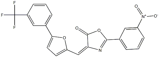 2-{3-nitrophenyl}-4-({5-[3-(trifluoromethyl)phenyl]-2-furyl}methylene)-1,3-oxazol-5(4H)-one|