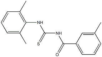 N-(2,6-dimethylphenyl)-N'-(3-methylbenzoyl)thiourea Struktur