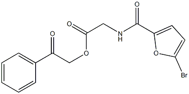 2-oxo-2-phenylethyl [(5-bromo-2-furoyl)amino]acetate