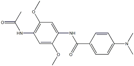 N-[4-(acetylamino)-2,5-dimethoxyphenyl]-4-(dimethylamino)benzamide Struktur