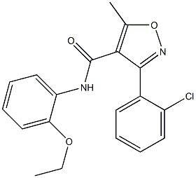  3-(2-chlorophenyl)-N-(2-ethoxyphenyl)-5-methyl-4-isoxazolecarboxamide