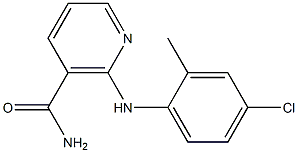 2-(4-chloro-2-methylanilino)nicotinamide Structure
