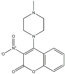 3-nitro-4-(4-methyl-1-piperazinyl)-2H-chromen-2-one 结构式