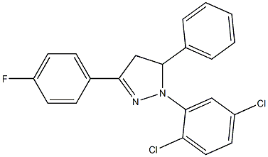 1-(2,5-dichlorophenyl)-3-(4-fluorophenyl)-5-phenyl-4,5-dihydro-1H-pyrazole Structure
