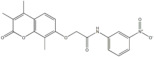 N-{3-nitrophenyl}-2-[(3,4,8-trimethyl-2-oxo-2H-chromen-7-yl)oxy]acetamide Structure