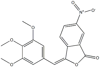6-nitro-3-(3,4,5-trimethoxybenzylidene)-2-benzofuran-1(3H)-one Structure