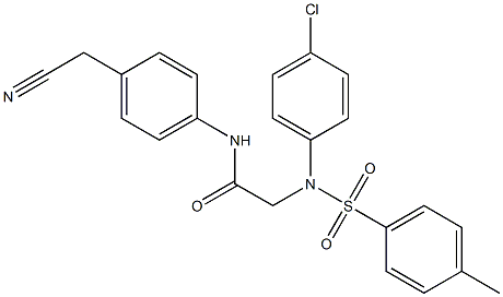 2-{4-chloro[(4-methylphenyl)sulfonyl]anilino}-N-[4-(cyanomethyl)phenyl]acetamide