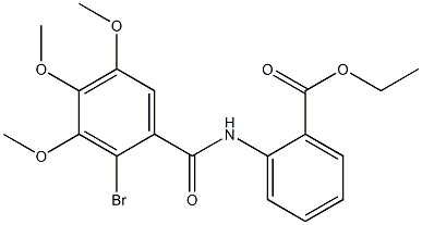 ethyl 2-[(2-bromo-3,4,5-trimethoxybenzoyl)amino]benzoate,,结构式