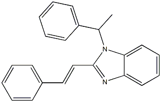 1-(1-phenylethyl)-2-(2-phenylvinyl)-1H-benzimidazole Struktur