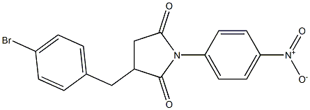 3-[(4-bromophenyl)methyl]-1-{4-nitrophenyl}pyrrolidine-2,5-dione Struktur