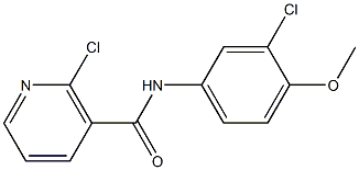 2-chloro-N-(3-chloro-4-methoxyphenyl)nicotinamide 化学構造式