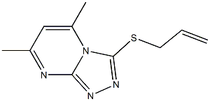 3-(allylsulfanyl)-5,7-dimethyl[1,2,4]triazolo[4,3-a]pyrimidine 化学構造式