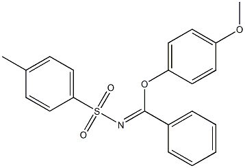 N-[(4-methoxyphenoxy)(phenyl)methylene]-4-methylbenzenesulfonamide,,结构式