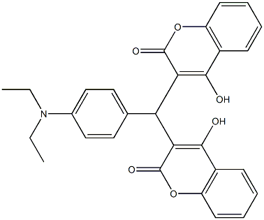 3-[[4-(diethylamino)phenyl](4-hydroxy-2-oxo-2H-chromen-3-yl)methyl]-4-hydroxy-2H-chromen-2-one Struktur