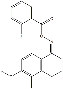 6-methoxy-5-methyl-3,4-dihydro-1(2H)-naphthalenone O-(2-iodobenzoyl)oxime Structure