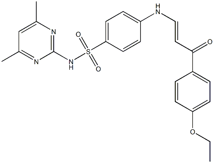 N-(4,6-dimethyl-2-pyrimidinyl)-4-{[3-(4-ethoxyphenyl)-3-oxo-1-propenyl]amino}benzenesulfonamide 结构式