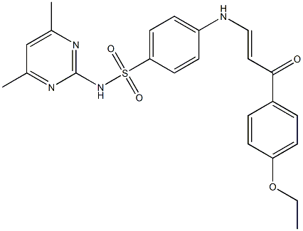 N-(4,6-dimethyl-2-pyrimidinyl)-4-{[3-(4-ethoxyphenyl)-3-oxo-1-propenyl]amino}benzenesulfonamide