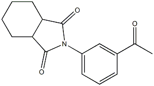 2-(3-acetylphenyl)hexahydro-1H-isoindole-1,3(2H)-dione Struktur