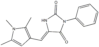 3-phenyl-5-[(1,2,5-trimethyl-1H-pyrrol-3-yl)methylene]imidazolidine-2,4-dione|