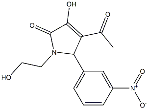 4-acetyl-3-hydroxy-1-(2-hydroxyethyl)-5-{3-nitrophenyl}-1,5-dihydro-2H-pyrrol-2-one,,结构式