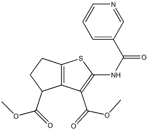 dimethyl 2-[(3-pyridinylcarbonyl)amino]-5,6-dihydro-4H-cyclopenta[b]thiophene-3,4-dicarboxylate