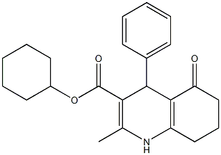 cyclohexyl 2-methyl-5-oxo-4-phenyl-1,4,5,6,7,8-hexahydro-3-quinolinecarboxylate Structure